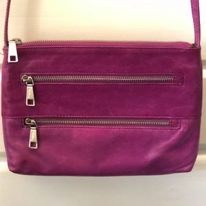 EUC HOBO Mara Leather Zipper Crossbody - Violet